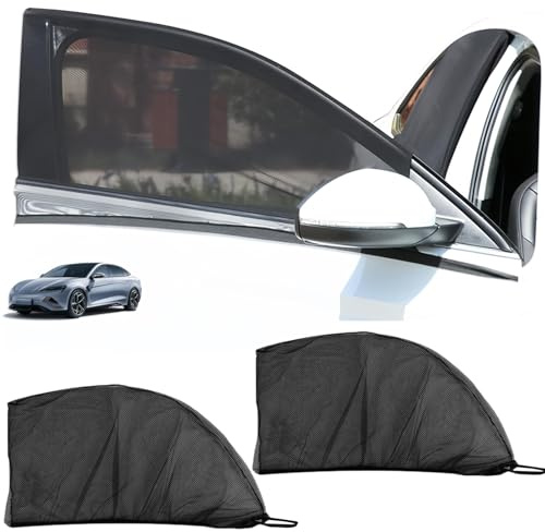2 Pare Soleil Voiture Protection Solaire Enfants Ventilation Pare Soleil | pour Vitres Latérales Voiture Solaire pour Fenêtre Latérale de Voiture pour Berline SUV (Noir)