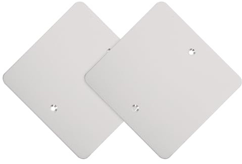 Holibanna Tapa Caja Electrica Resistente y Funcional de Acero Inoxidable Pack de 2 Piezas Cubierta de Enchufe en Blanco para Placas de Pared para Cajas de Techo