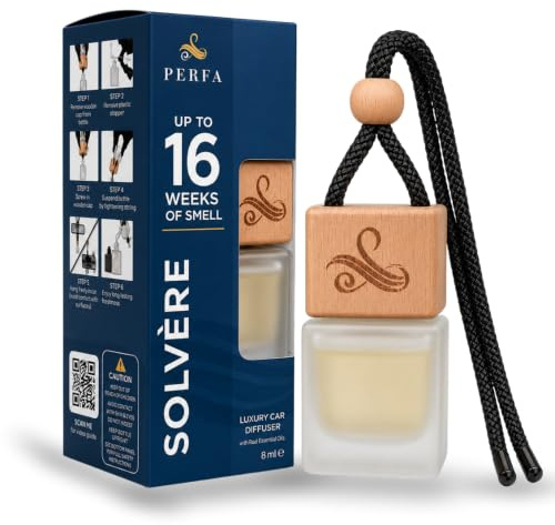 Car Air Fresheners for Men - Cologne Inspired Perfume Diffuser by Perfa | Luxury Fragrance - Long Lasting Freshness with Odour Eliminator Technology with Vent Clip - Great for Any Vehicle - 8ml