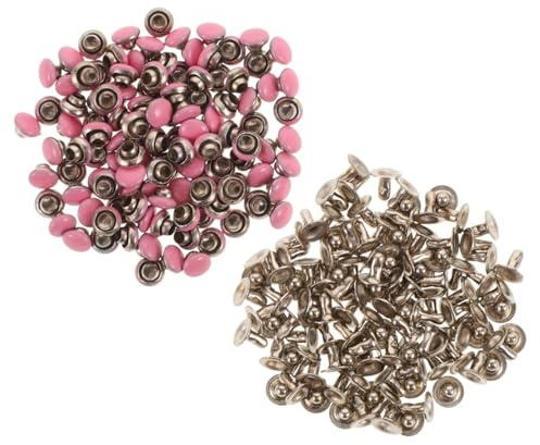 HIAKDOFT 100 Stück Mini Metallnieten mit Kappen für Lederhandwerk Modellbau Stoffe und Bastelprojekte Robuste Ziernieten für DIY Schmuck Puppenreparatur und Detailreiche Arbeiten