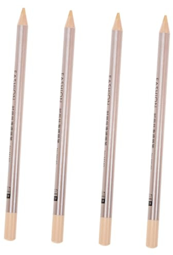 Hemobllo Lot de 4 Crayons Correcteurs Waterproof 2 Naturel en Bois, Stylo Correcteur de Taches pour Visage, Anti-imperfections, Maquillage Voyage et Usage Quotidien