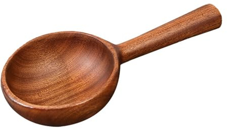 Cucharón grande de madera natural con mango largo, utensilios de cocina para el hogar para cocinar y servir de forma segura utensilios de cocina de madera natural