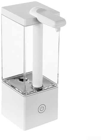 Dispensador automático de jabón con sensor, dispensador de desinfectante de manos recargable sin contacto de 490 ml, ABS impermeable para cocina y baño, color blanco