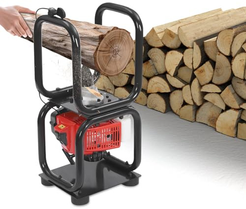 Divisor de madera a gas, 64 cc de 2 tiempos, capacidad del depósito de combustible de 1,5 L, velocidad máxima de 5000 r/min, ideal para dividir madera de hasta 9.4 pulgadas de diámetro