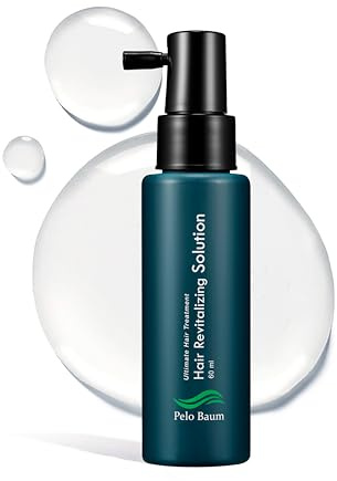 Pelo Baum Solution Revitalisante Capillaire Sérum Cuir Chevelu Peptides & Biotine Formule Nourrissante pour Cheveux d'Apparence Plus Épais Hommes & Femmes, 60 ml