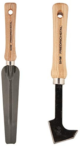 SHW-FIRE Kurzer Unkrautausstecher und Fugenkratzer aus stabilen Stahl.