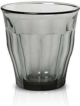 Duralex® Le Picardie® Collection Wasserglas, Saft, Soda, Farbe Grau, 31 cl, 6-teiliges Set, extrem kratzfest, mikrowellengeeignet, spülmaschinenfest, hergestellt in Frankreich