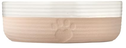 Mason Cash Hearts Paw Large Dog Bowl, 18cm Diameter, 900ml Capacity Ideal for Medium to Large Dogs, Durable Stoneware, Dishwasher & Freezer Safe