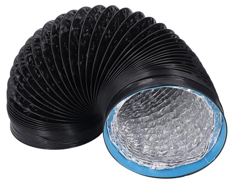 Ausla Manguera de Ventilación del Secador de 7 Pulgadas, Ducto de Escape Flexible de Papel de Aluminio, 6.56 Pies para HVAC, Cocina y Invernadero con Diseño de Reducción de Ruido de