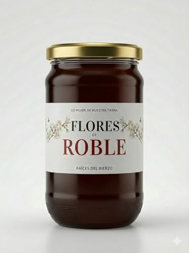 Miel de Roble 1Kg - Miel artesana del Bierzo 100% natural. Recolectada de forma artesana y tradicional. Ideal para infusiones, postres y tostadas.