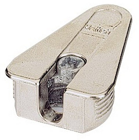 HKB ® Verbindungsbeschläge ø 20 mm x 32 x 12,5 mm, Druckguß vernickelt, 4 Stück mit Schrauben, 81680