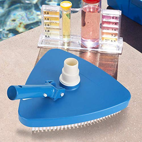 Manual Pool Vacuum Head, Weighted Plastic Triangular Suction Head, Swimming Head Attachment For Inground & Above Ground Pools (Poles Not Included)