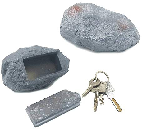 Verstecken Sie einen Schlüssel Fake Rock Safe Halter Realistischer Stein Versteckter Aufbewahrungsort für Garten