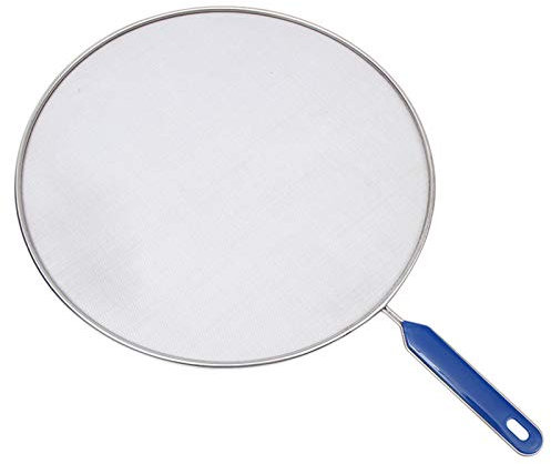 courti Écran Anti-éclaboussures en Acier Inoxydable avec poignée en ABS, Couvercle de poêle Anti-éclaboussures et résistant à la Graisse