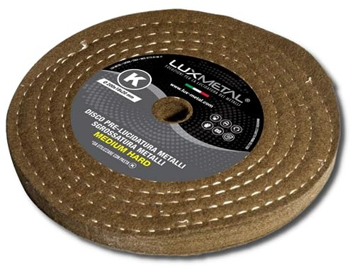 Lux Metal Poleringsskiva Medium Hård 200mm Ull Filt Spegel Poleringsskivor Metaller Aluminium Rostfritt Stål Rostfritt Stål Polerhjul För Slipskiva Slipmaskin Mässing Koppar Järn Trä Marmor