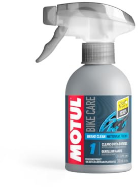 Motul Bremsenreiniger für Fahrradbremsen, Spray, Leistungsstarker lösungsmittelfreier Entfetter, Für Scheiben und Beläge, Schnell trocknend, VOC-frei, Bike Care Brake Clean Road, 300 ml