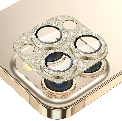 Fewdew Protection Objectif Caméra pour iPhone 15 Pro Max/iPhone 15 Pro,9H Film lentill de Protection [Le verre rayure] [Ultra HD] Anneau en métal Caméra Protecteur
