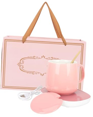 Luxshiny 1set Electric Cup Warmer Usb Heating Mug for Tea Material Integrated Heating for Home Office Use