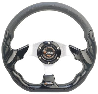 Sportlenkrad Auto Sport Lenkrad Racing Typ Universal 13 Zoll 320 MM Aluminium 4 Farbe Modifiziertes Auto Styling Holzlenkrad(BLACK-01)