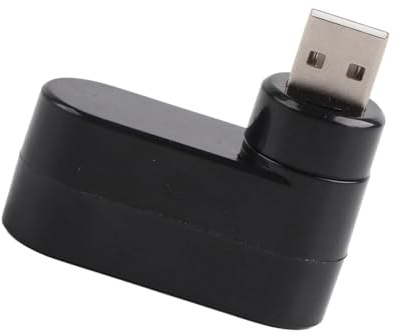 Hubs USB Puertos USB 2.0 Mini Adaptador Divisor Giratorio Hub Diseño Delgado Compatible con Versiones Anteriores 3 Puertos Negro (Black)
