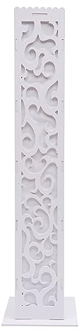 Wedding Flower Column, 8PCS White Carved Pillars with LED Lights, Wedding PVC Columns with Auspicious Cloud Pattern, for Decoration Roman Style Decorative