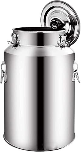 CWCQGH Latas de Leche de Acero Inoxidable Cubo de Vino Olla de lácteos Barriles de Transporte de Leche Jarra de Mano Botella de Leche Cubo de Aceite Recipiente de té con Sello d,100L
