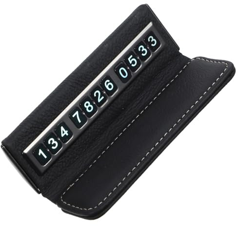 TOPBATHY Temporary Parking Plate Car Phone Number Card Aluminum Alloy Multi-use Vehicle Accessory
