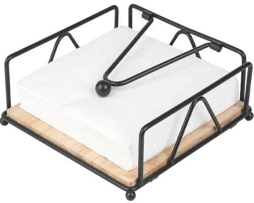 Portatovaglioli nero in metallo, portatovaglioli, porta tovaglioli, porta tovaglioli di carta, impermeabile e antiruggine, dispenser per fazzoletti da cucina e ristoranti