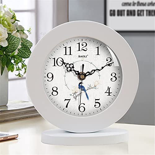 7LiuYueFei6 Reloj de repisa para Chimenea, silencioso, Decorativo, de Escritorio, Funciona con Pilas, de Madera, para decoración de Oficina, 15 (14)