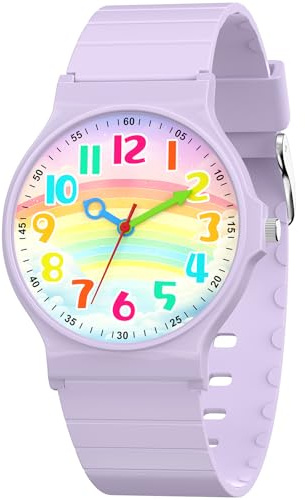 Edillas Kids Analog Watch for Girls Boys, 1.18-inch Large-Digit dial, Learning Time and Easy to Read, Waterproof Children Quartz School Watch, Children's Jewelry