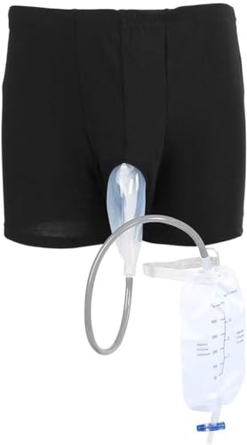 Bolsa de orina de silicona para adultos, sistema urinario a prueba de fugas con estabilización de drenaje, evita la vergüenza para hombres mayores