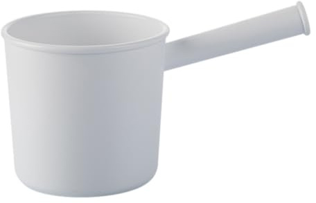 MUELODSIC Cucharón de Agua de Plástico Blanco Mango Largo Ergonómico Pala para Agua de Gran Capacidad para Cocina y Baño Utensilio Resistente y Seguro para Uso Alimentario