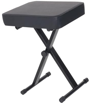 lopituwe Taburete X Styles para teclado electrónico, banco ajustable y duradero, versátil, ideal para entornos musicales, taburete de piano portátil, banco para teclado, estudio de escenario.