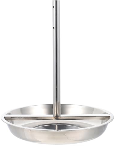 Milisten Teglia per Arrosto in Acciaio Inox 24cm Supporto Verticale per Pollo e Tacchino, Utensile da Cucina per Barbecue all’Aperto e Grigliate, Vassoio per Grigliare Tacchino e Pollo