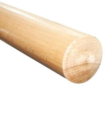 Sellon24 Pasamanos de madera de haya redonda, diámetro 42 mm, longitud 3000 mm, pasamanos para escaleras, madera maciza, barandilla natural