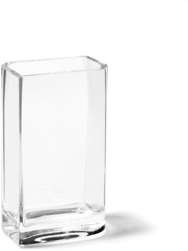 LEONARDO HOME Lucca 014384 Vase décoratif rectangulaire en Verre Fait à la Main Hauteur 250 mm