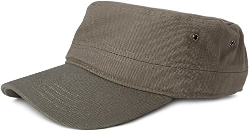 styleBREAKER Unisex Military Cap aus Baumwoll-Canvas | Army Cap mit gebogenem Schirm | verstellbare Schirmmütze für Damen und Herren, Farbe:Oliv