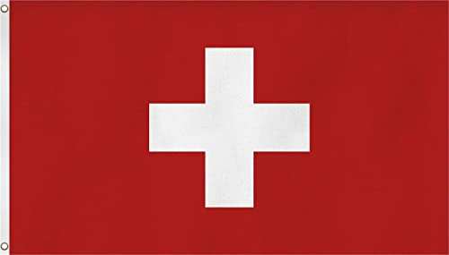 Fahne mit Messingösen XXL Länder Flagge 90 x 150, 150 x 250 oder 300 x 500 cm wählbar Schweiz 150 x 250