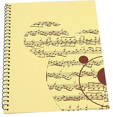 Cahier de notation musicale manuscrit, Portée pour partitions, 50 pages pour écrire des partitions (ours jaune)
