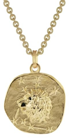 trendor Löwe Sternzeichen Ø 20 mm Herren-Halskette Gold auf Silber