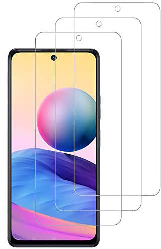 UEEBAI - Paquete de 3 Protectores de Pantalla para Xiaomi Redmi Note 10/Note 10S, [Cobertura Completa] Película Protectora de Pantalla Ultra Duradera sin Burbujas y antiarañazos - HD Transparente