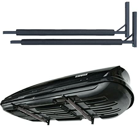 Dachbox Wandhalterung 82 cm WSB O schwarz aus Stahl zur Aufbewahrung von Dachkoffer Gartengeräte Skibox Sportgeräte Surfbrett iSUP