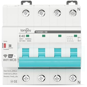 DIN-Schiene für Tuya WiFi-Leitungsschutzschalter, Timer Fernbedienung App, Intelligenter WLAN-Schalter, MCB automatischer intelligenter Interruptor WLAN-Schalter
