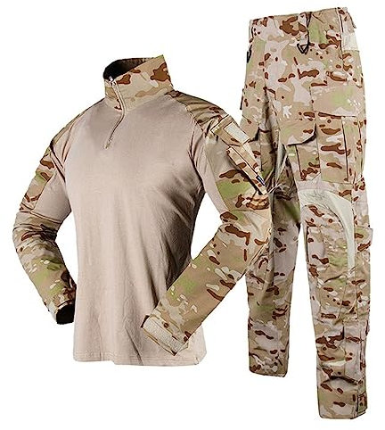Herren G3-Kampf Uniformen-Set, Taktisch Jagd Tarnkleidung, Paintball-Ausrüstung (Color : MCGY, Size : L)