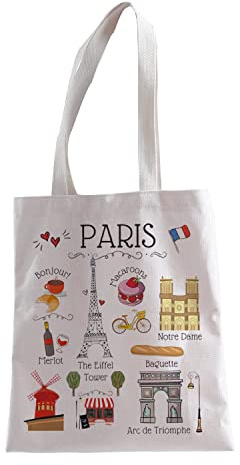 LEVLO Sac de courses de poche Paris Cadeau commémoratif Paris France Sac fourre-tout de poche, Sac fourre-tout Paris Ku