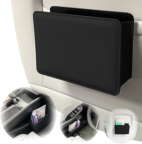 HiWODO Auto Mülleimer Klein,Mini Mülleimer auto,Faltbar Automülleimer,Mülleimer für Auto,Nappa Leder Automüllbehälter,Mehrzweck Auto Kofferraum Organizer,Auto Zubehör innenraum,Auto Organizer