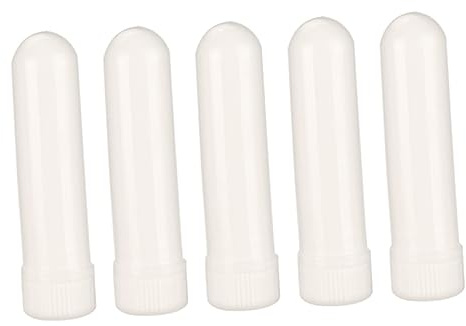 FRCOLOR Inalatori Nasali per Bianco in Plastica 5 Pezzi Effetto Stimolante Apertura Nasale per Uso a Scuola in Tasca