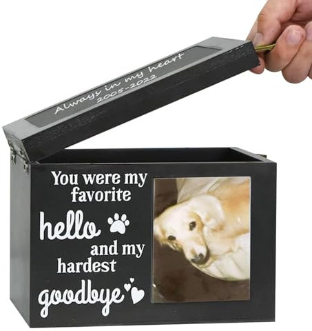 Urnas para mascotas de madera para perros, urna para mascotas, urna conmemorativa para mascotas, caja de fotos, urna de madera, grandes conmemorativas para cenizas de mascotas, caja de fotos, urnas