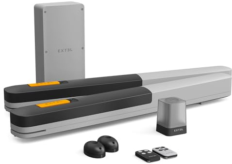 EXTEL Umii XV250 Motorisation Portail Battant Connectée, Jusqu’à 5 m | 2,5 m/250 kg par battant, application Extel Umii, ouverture 17 s, 2 télécommandes, photocellules, mode piéton