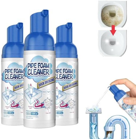 Schaum-Abflussreiniger, Professioneller Schaum-Abflussreiniger, Leistungsstarker Spülbecken- und Abflussreiniger Schaum, schnell schäumender Toilettenreiniger für Küchenabfluss, Waschbecken,